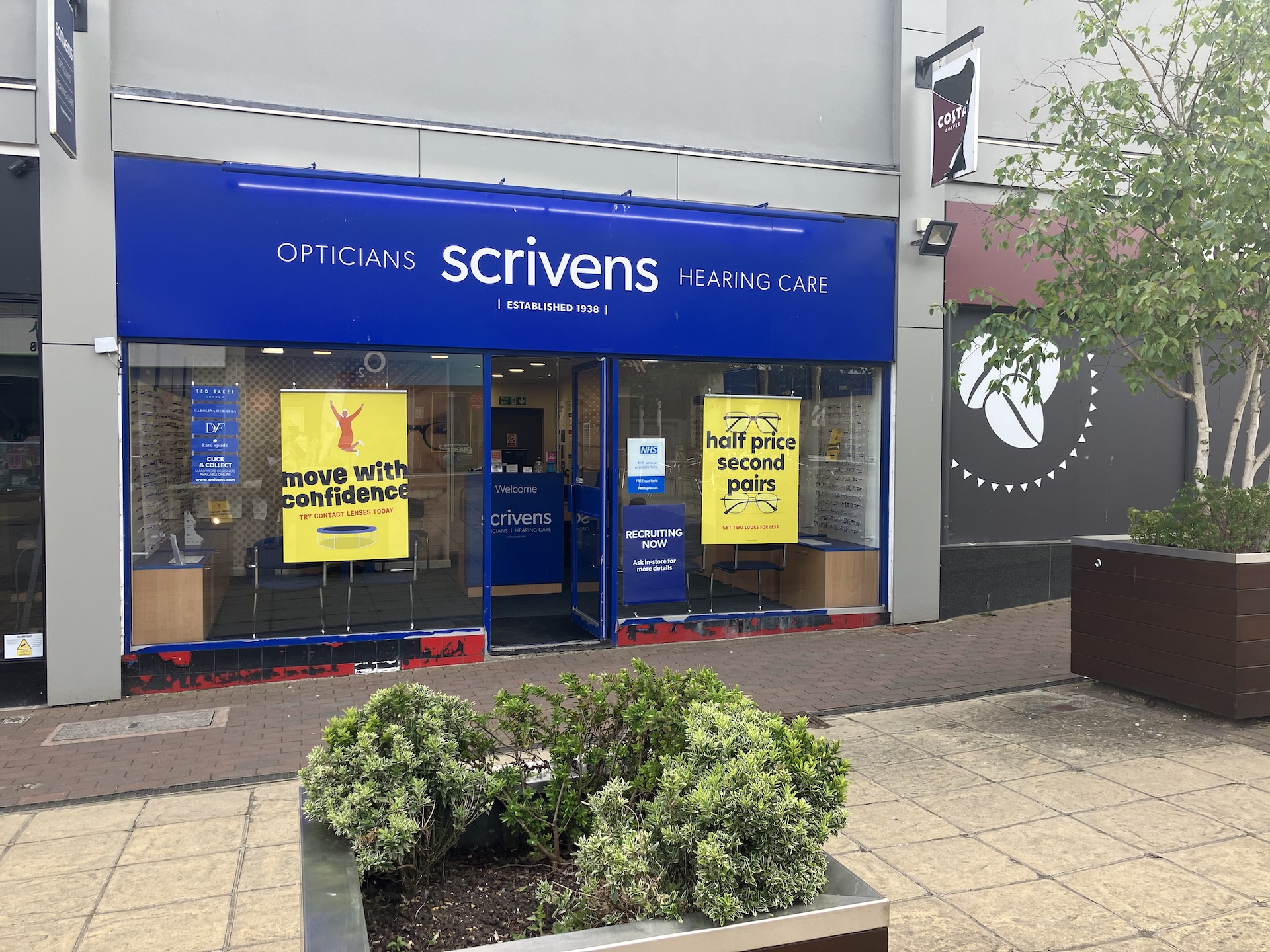 Scrivens Waterlooville shop front